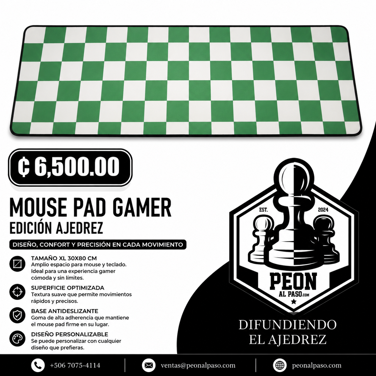 Mousepad gamer 30x80